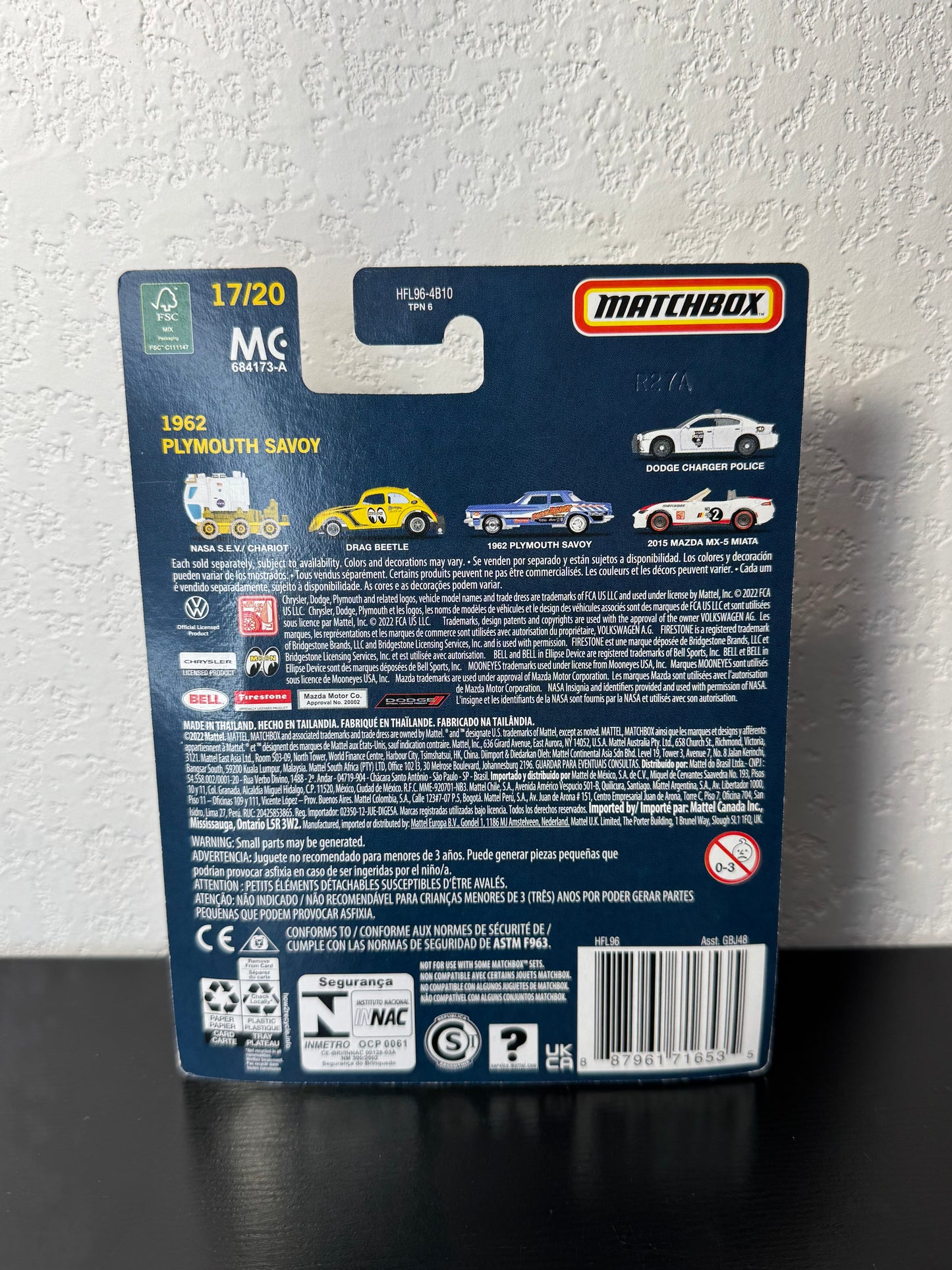 Matchbox Collectors 1962 Plymouth Savoy Blue #17 MB1238 1:64