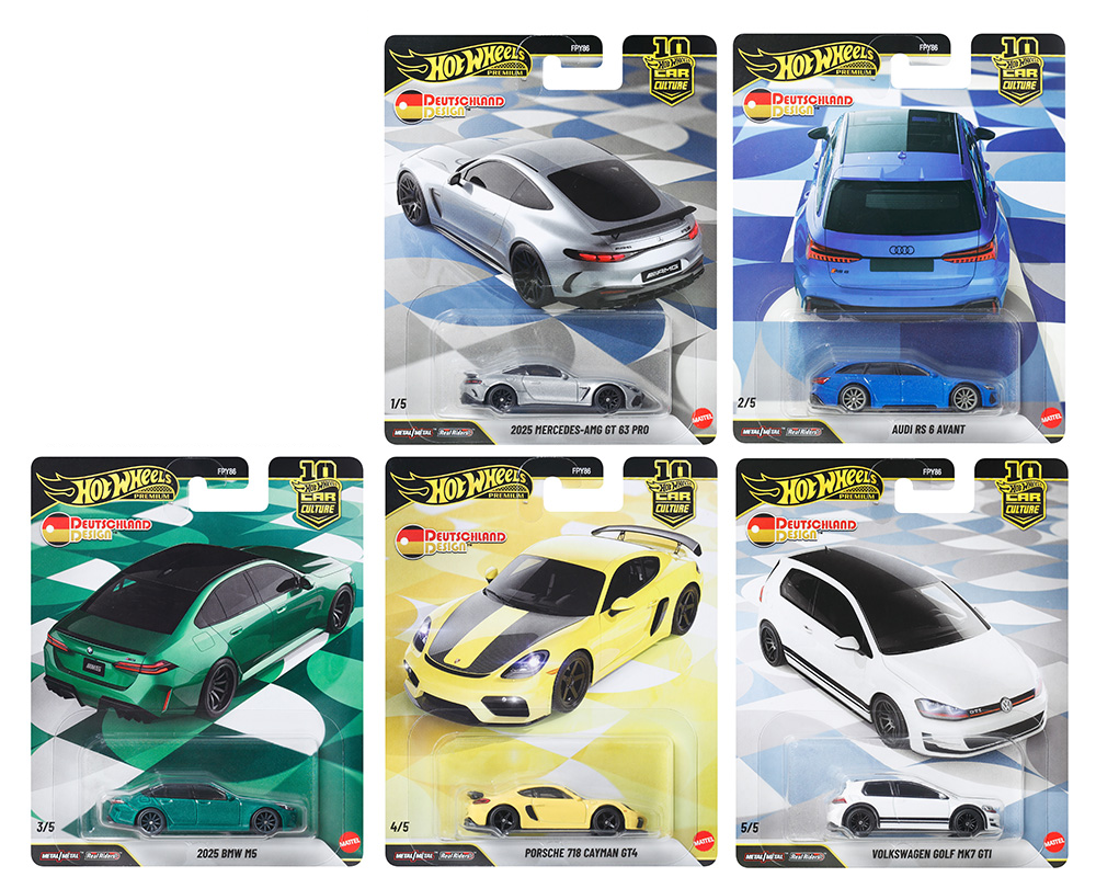 Preorder - Hot Wheels 1:64 Car Culture 10th Anniversary Deutschland Design 2026 W Case FPY86-961W 5 car set
