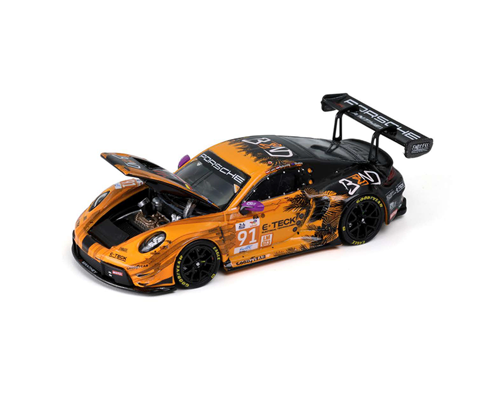 Trends Hobby 1:64 Porsche 911 GT3 R EMA Motorsport Le Mans 24H 2024 LMGT3 Winner #91 Diecast Scale Model 241084-K - Preorder