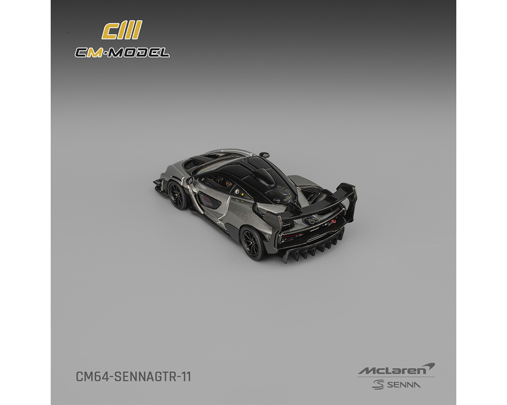 CM Model 1:64 McLaren Senna GTR Metallic Silver Gray Diecast Scale Model CM64-SennaGTR-11 - Preorder