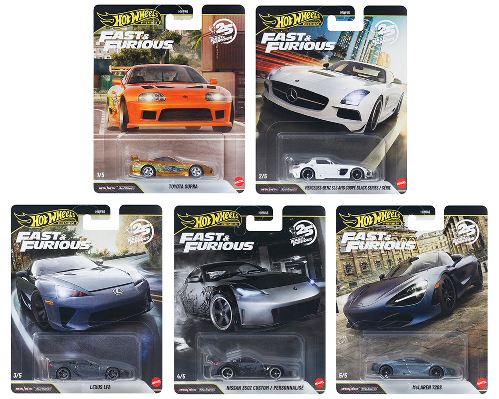 Preorder - Hot Wheels 1:64 Fast and Furious 25th Anniversary Premium 2026 R Assortment Diecast Scale Model HNW46-956R 10x Car Factory sealed set