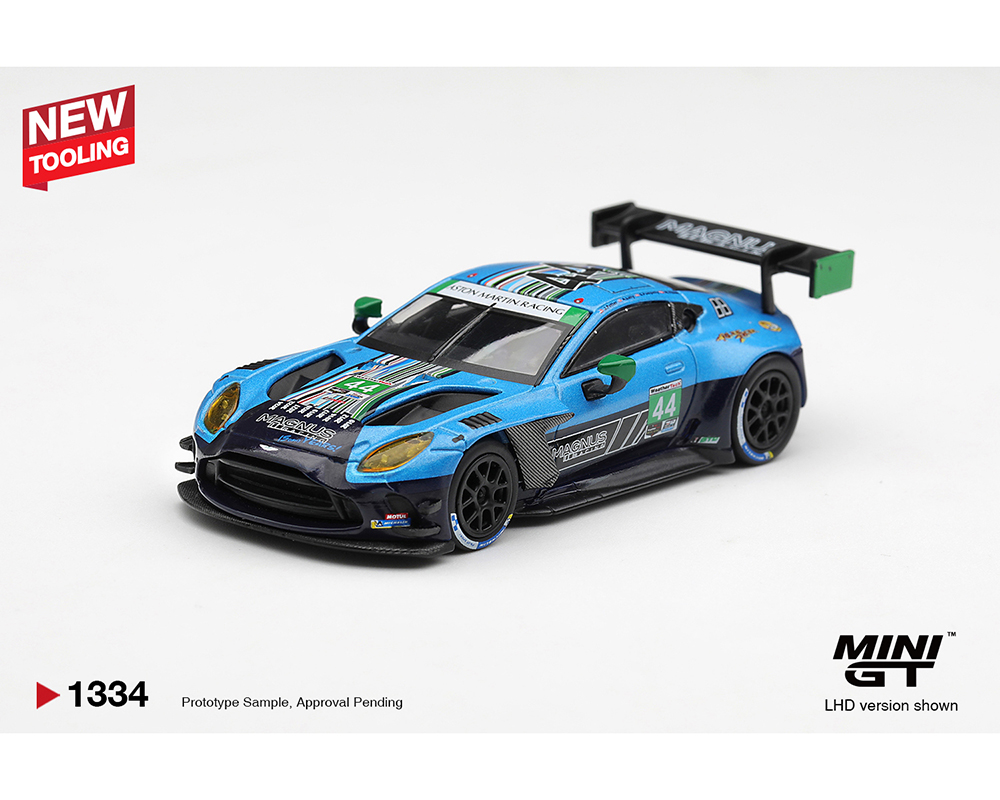 Preorder - Mini GT 1:64 Aston Martin Vantage GT3 Evo #44 Magnus Racing 2025 IMSA Daytona 24 Hrs Blue MGT01334-BL