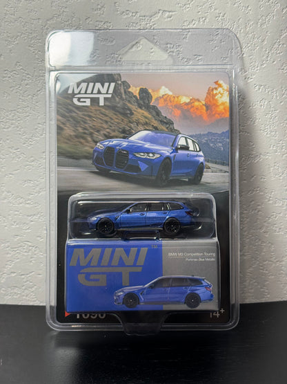 Mini GT 1:64 BMW M3 Competition Touring Portimao Blue Metallic Diecast Scale Model MGT01090