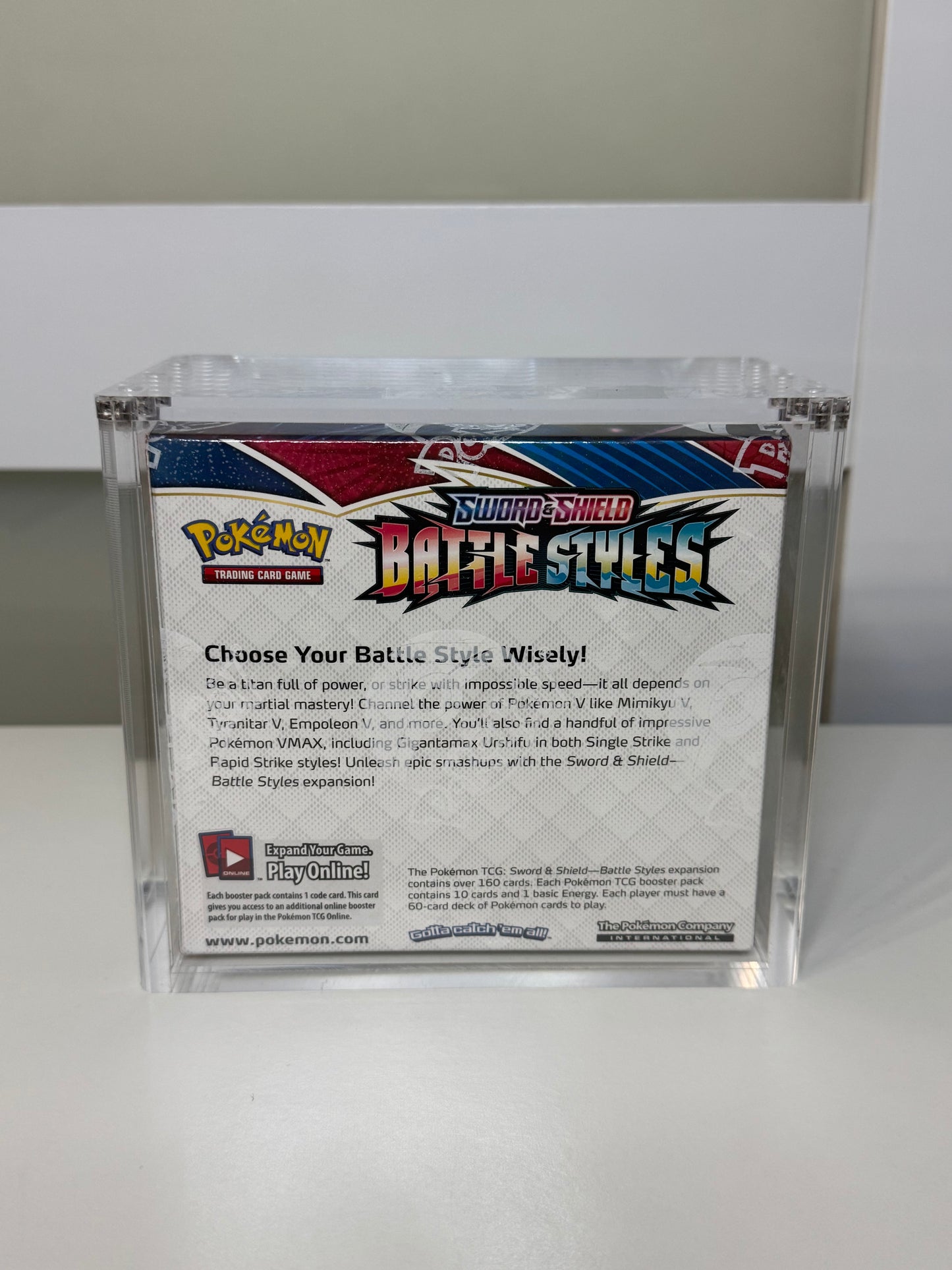 Pokemon Booster Box Acrylic Display Case UV Resistant Magnetic Lid Collector Protector CA Collects