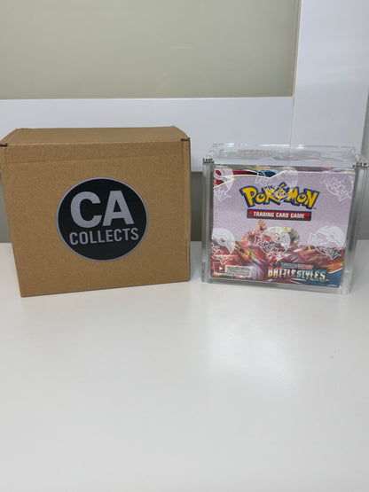 Pokemon Booster Box Acrylic Display Case UV Resistant Magnetic Lid Collector Protector CA Collects