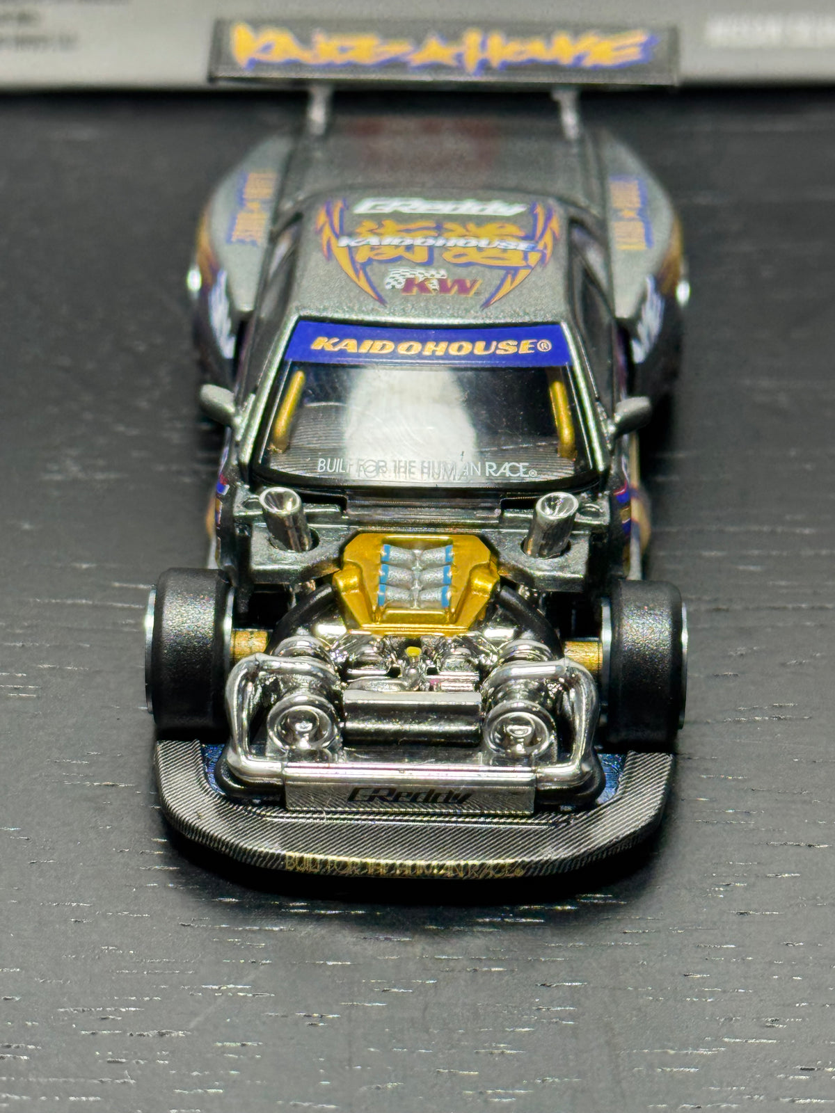 Kaido House x Mini GT 1:64 Nissan Silvia S13-R Kaido Drift V1 Greddy Gunmetal Gray Diecast Scale Model KHMG235 Sealed