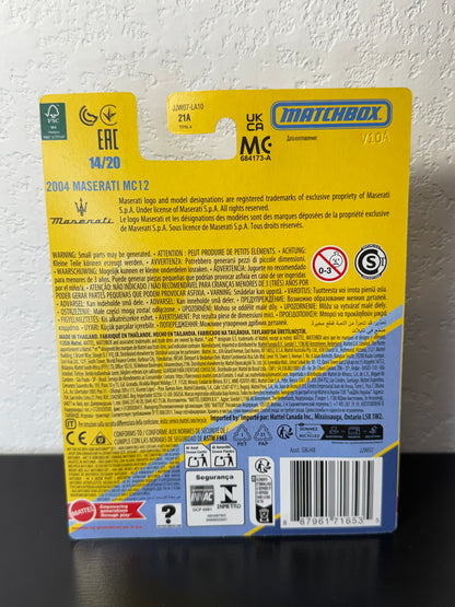 Matchbox Collectors 2004 Maserati MC12 Black #14 MB1513 1:64