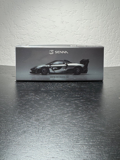 CM Model 1:64 McLaren Senna GTR Metallic Silver Gray Diecast Scale Model CM64-SennaGTR-11