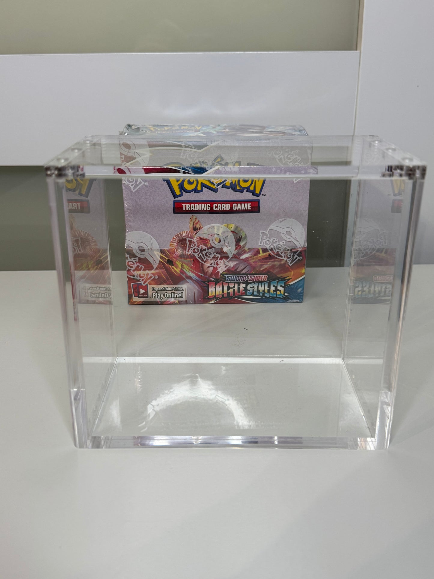 Pokemon Booster Box Acrylic Display Case UV Resistant Magnetic Lid Collector Protector CA Collects
