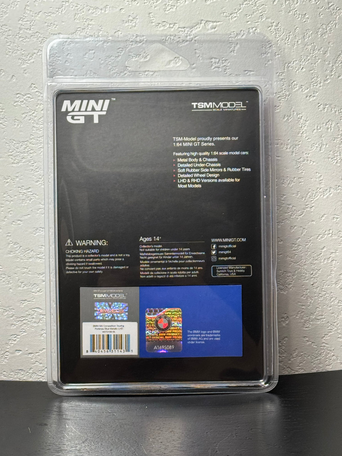 Mini GT 1:64 BMW M3 Competition Touring Portimao Blue Metallic Diecast Scale Model MGT01090