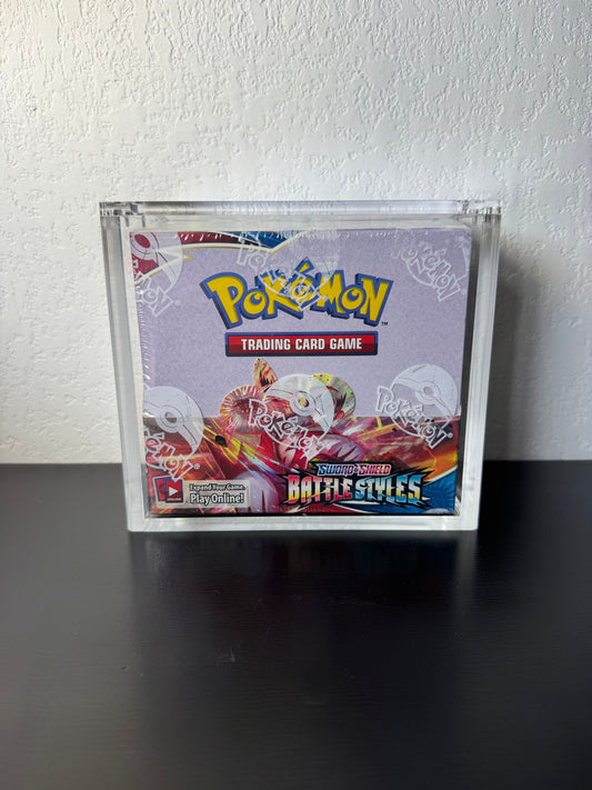 Pokemon Booster Box Acrylic Display Case UV Resistant Magnetic Lid Collector Protector CA Collects