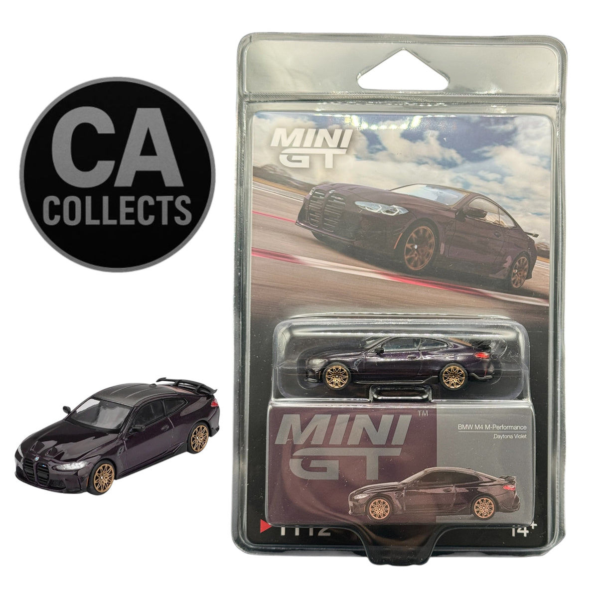 Mini GT 1:64 BMW M4 M-Performance G82 Daytona Violet Diecast Scale Model MGT01112