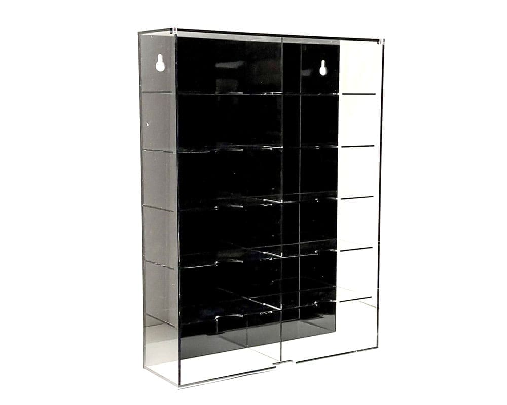 MiJo Exclusives MJ10012BK 1:64 Wall Mount Display Case | 12 Car Collector Display Black
