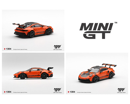 Mini GT 1:64 Porsche 911 992 GT3 RS Weissach Package Gulf Orange Limited Edition Diecast Scale Model MGT01304 - Preorder