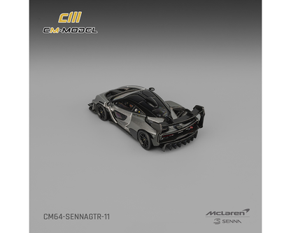 CM Model 1:64 McLaren Senna GTR Metallic Silver Gray Diecast Scale Model CM64-SennaGTR-11 - Preorder
