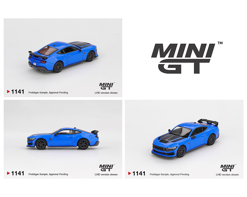 Mini GT 1:64 Ford Mustang Dark Horse 2024 Grabber Blue Diecast Scale Model MGT01141 - Preorder