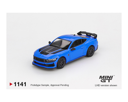 Mini GT 1:64 Ford Mustang Dark Horse 2024 Grabber Blue Diecast Scale Model MGT01141 - Preorder