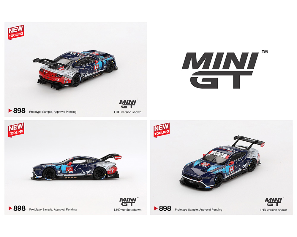 Mini GT 1:64 Ford Mustang GT3 #64 Ford Multimatic Motorsports 2024 IMSA Daytona 24Hr Diecast Race Car Model