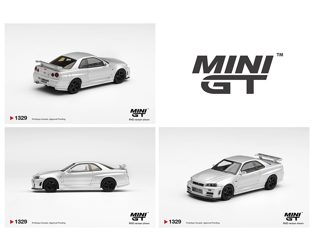 Preorder - Mini GT 1:64 Nissan NISMO R34 GT-R Z-Tune Silver JDM Limited Edition Diecast Scale Model MGT01329-BL