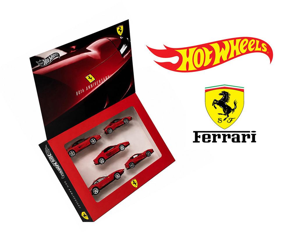 Preorder - Hot Wheels Silver Series Ferrari 80th Anniversary 5 Pack JPR11 1:64